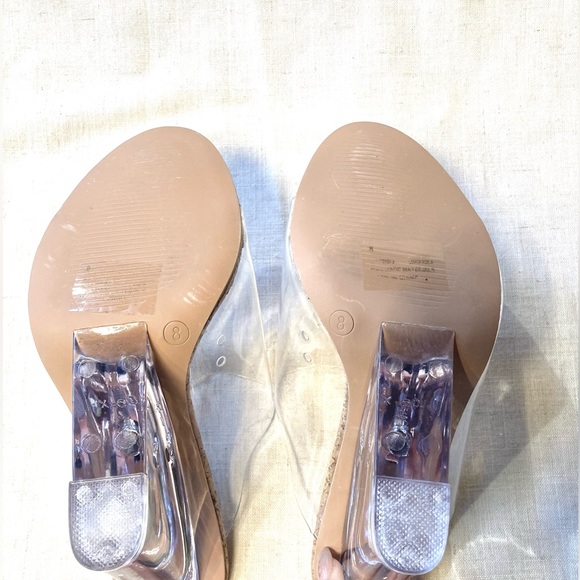 Cape Robbin Lemonade Crystal Clear Acrylic Wedge Heel - Picture 5 of 12
